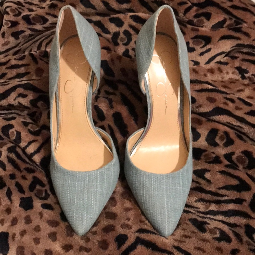 COPY - New Jessica Simpson blue denim heels size 7